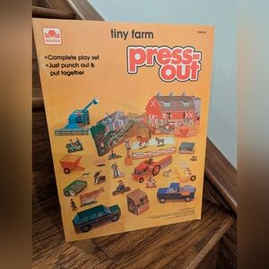 1984 Golden book - Tiny Farm  Press-Out book vintage book